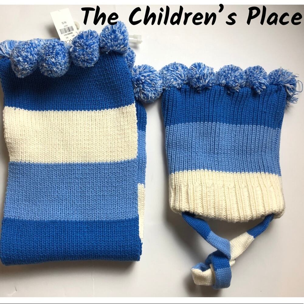 The Children’s Place Pom-Pom Scarf/Beanie Hat Set